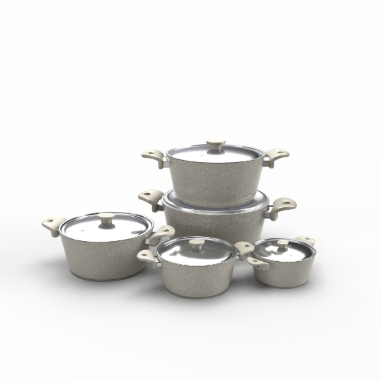 صورة طقم حلل جرانيت توب شيف - 10قطع 